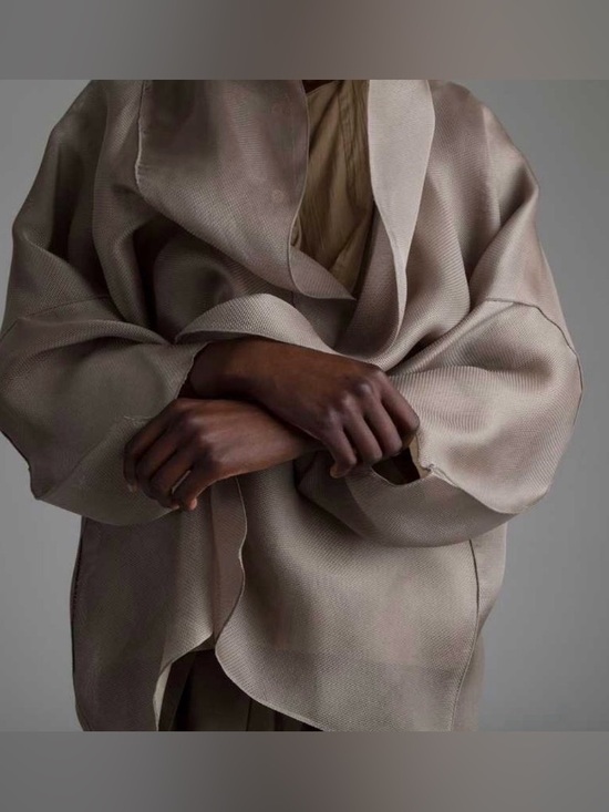 Zoran Sweaters - Zoran Minimalist Structured Art to Wear Hooded Cardigan Style Top